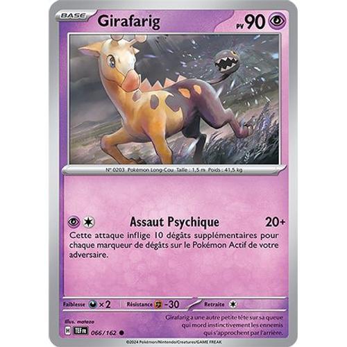 Carte Pokémon - Girafarig - 066/162 - Ev5 Forces Temporelles Sous S... on Productcaster.