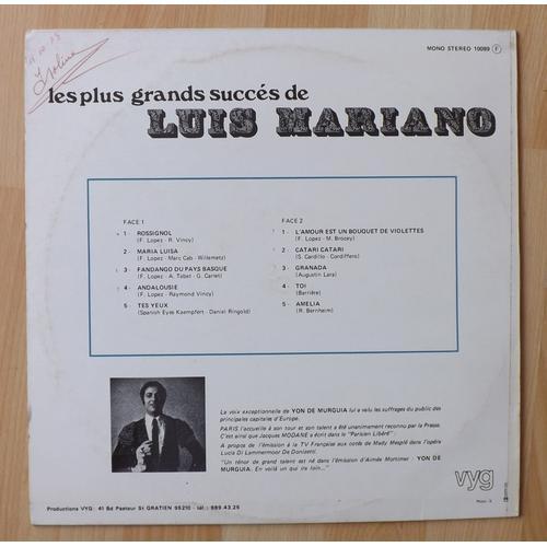 Les Plus Grands Succés De Luis Mariano on Productcaster.