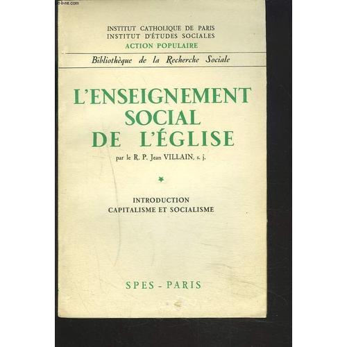 L'enseignement Social De L'eglise. Tome 1 : Introduction Capitalism... on Productcaster.