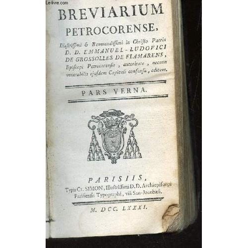 Breviarium Petrocorense - Pars Verna. on Productcaster.