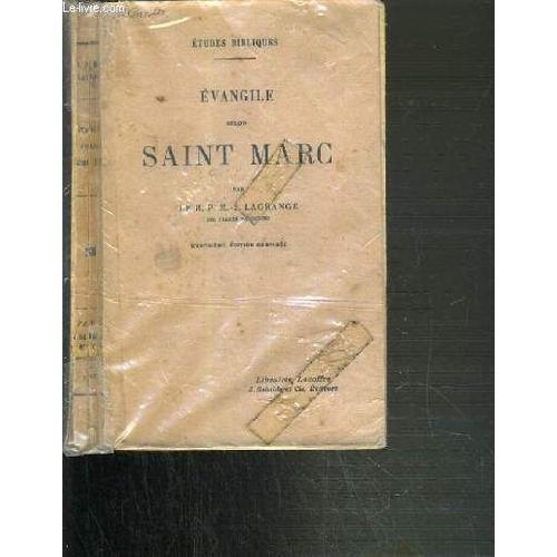 Evangile Selon Saint Marc / Etudes Bibliques - 4ème Edition. on Productcaster.