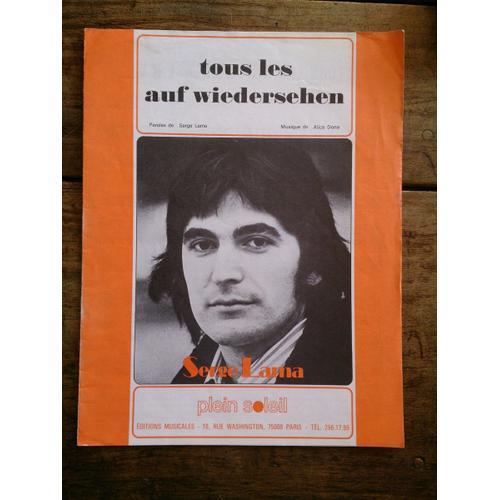 Tous Les Auf Wiedersehen Partition Serge Lama Paroles De Alice Dona on Productcaster.