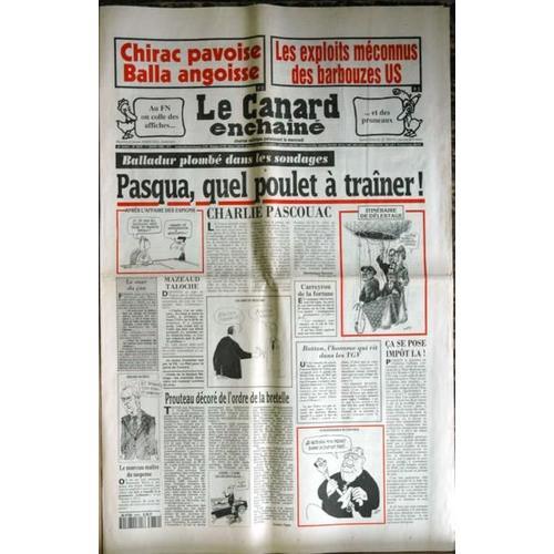 Canard Enchaine (Le) N° 3879 Du 01/03/1995 - Chirac Pavoise Balladu... on Productcaster.