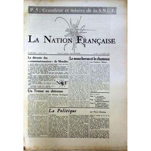 Nation Francaise (La) N° 81 Du 24/04/1957 - Grandeur Et Misere De L... on Productcaster.