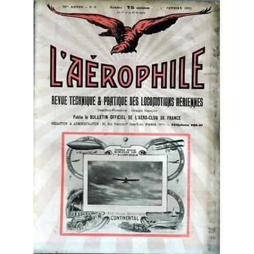 Aerophile (L') N° 3 Du 01/02/1911 - Revue Technique Et Pratique Des... on Productcaster.