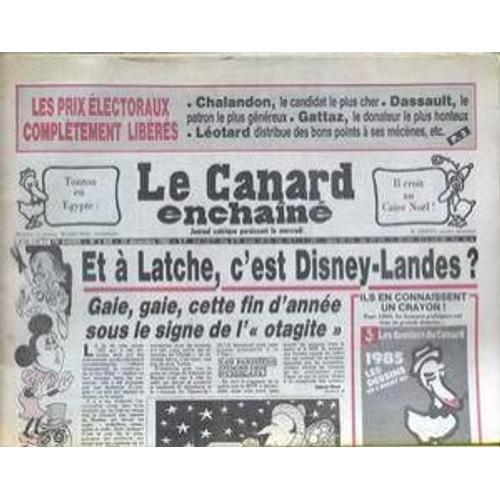 Canard Enchaine (Le) N° 3400 Du 25/12/1985 - Chalandon - Dassault -... on Productcaster.