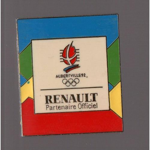 Pin's Renault Partenaire Officiel Des Jeux Olympiques Albertville 9... on Productcaster.