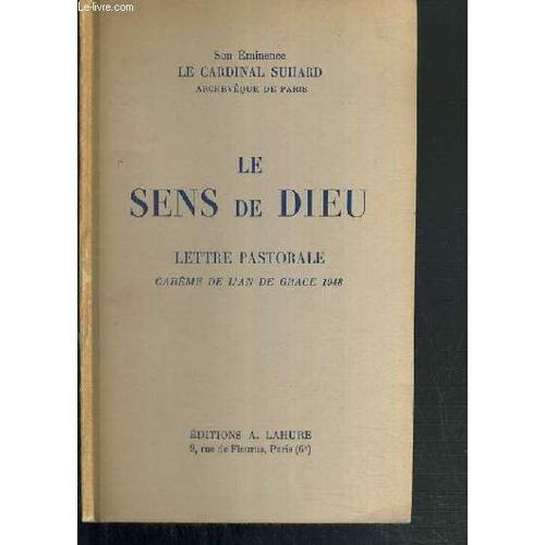 Le Sens De Dieu - Lettre Pastorale - Careme De L'an De Grace 1948. on Productcaster.