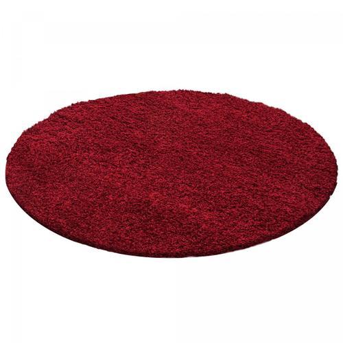 Tapis Shaggy Shaggy Li Rouge 160x160 Rond Oeko Tex En Polypropylèn... on Productcaster.