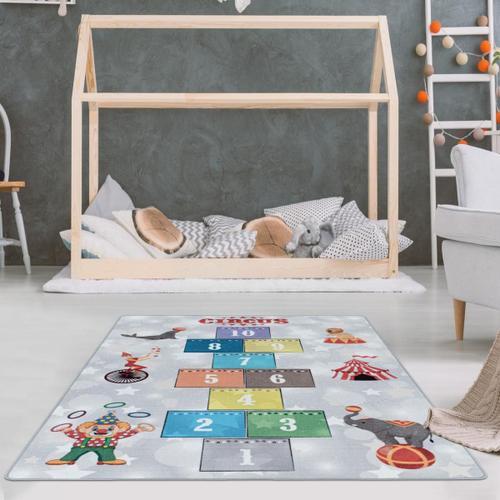 Tapis Enfant Circu G 100x150 Lav 30°C Oeko-Tex Multicolore on Productcaster.