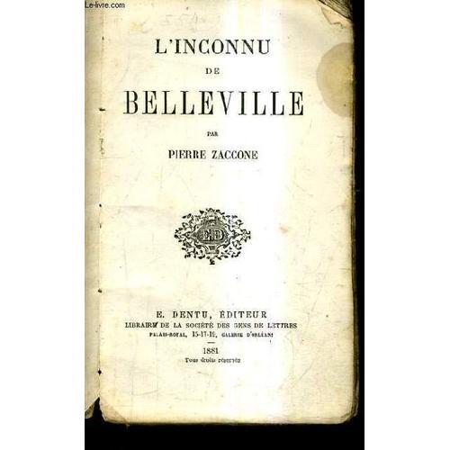 L'inconnu De Belleville. on Productcaster.