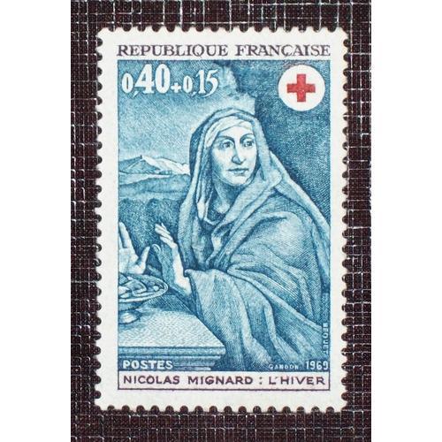 France N° 1620 Neuf Sans Charnière De 1969 - 40c+15c « L Hiver, Tab... on Productcaster.