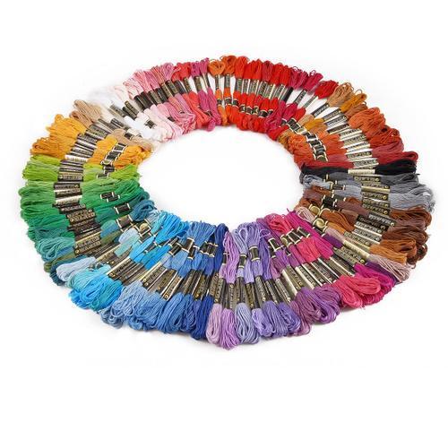 100 Échevettes Fils À Broder Pour Broderie Point De Croix Bracelet ... on Productcaster.