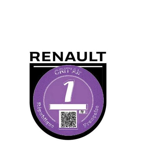 Porte Vignette Macaron Crit'air Voiture Renault Vc5-Noir Stickers A... on Productcaster.