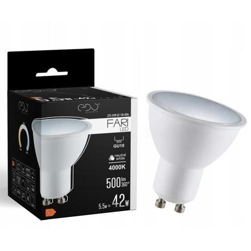 Ampoule Led Fari Gu10 5,5w 4000k Blanc Neutre 120° 500lm Edo on Productcaster.