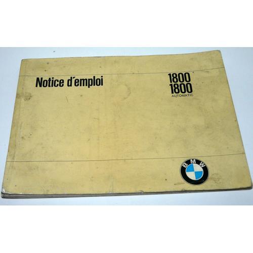 Bmw 1800 Et 1800 Automatic Notice D'emploi De 1968 on Productcaster.