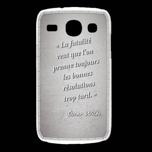 Coque Samsung Galaxy Alpha Fatalité Gris Citation Oscar Wilde on Productcaster.