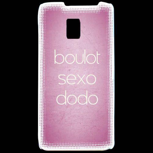 Coque Lg P990 Boulot Sexo Dodo Rose Zg on Productcaster.