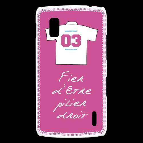 Coque Lg Nexus 4 Pilier Droit Bonus Offensif-Défensif Rose on Productcaster.