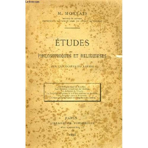 Etudes Philosophiques Et Religieuses Sur Les Ecrivains Latins on Productcaster.