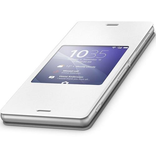 Etui Folio Blanc Origine Sony Avec Rabat Latéral Avec Fenêtre Pour ... on Productcaster.