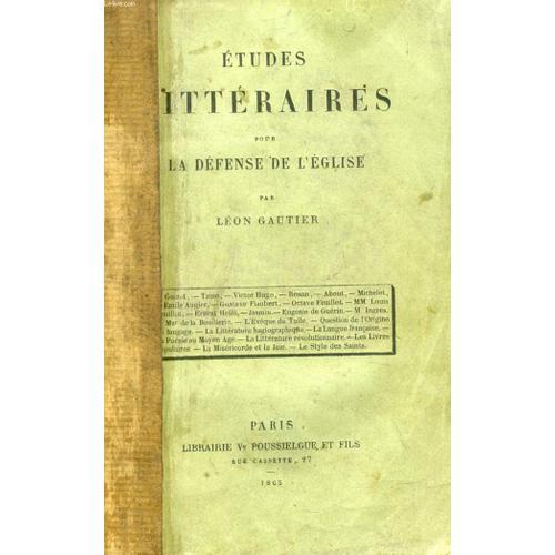 Etudes Litteraires Pour La Defense De L'eglise on Productcaster.