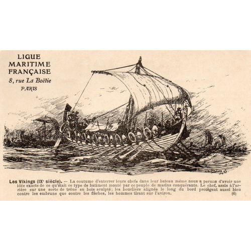 Carte Postale Ancienne Numero 6 De La Ligue Maritime Francaise - Il... on Productcaster.