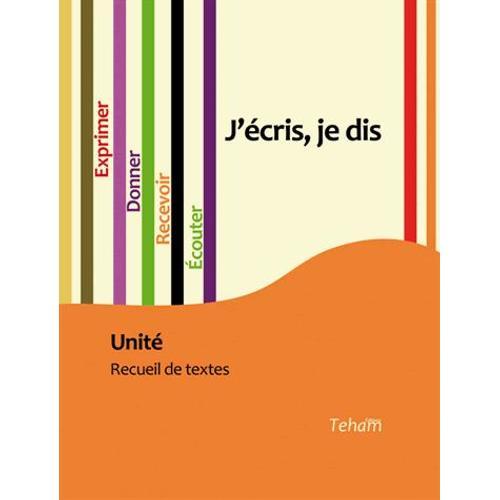 J'écris, Je Dis - Unité on Productcaster.