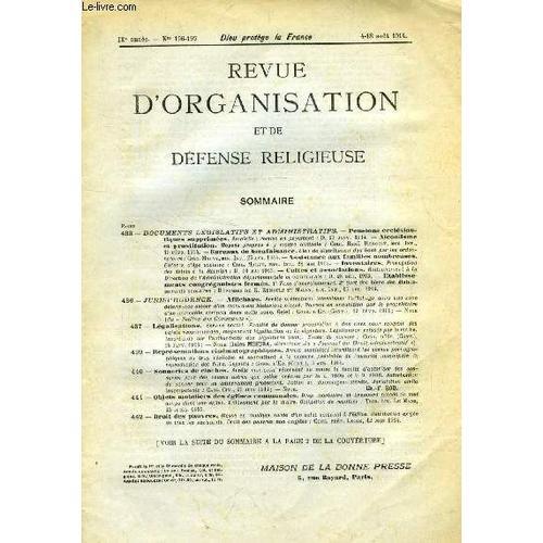 Revue D'organisation Et De Defense Religieuse, Ixe Annee, N° 196-19... on Productcaster.