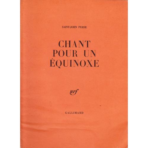 Chant Pour Un Equinoxe on Productcaster.