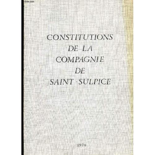 Constitutions De La Compagnie De Saint-Sulpice on Productcaster.