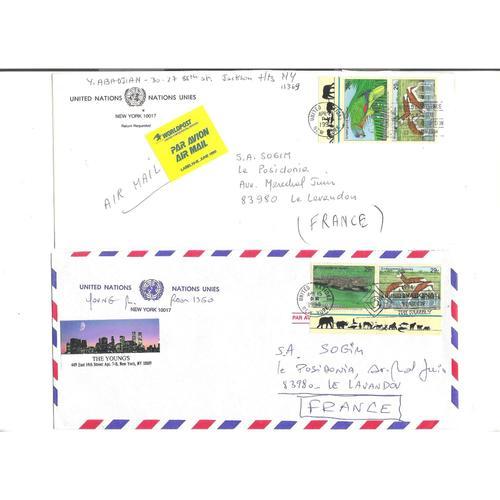 Timbres Sur Lettres Des Usa De 1994, Expédiées Par Avion. on Productcaster.