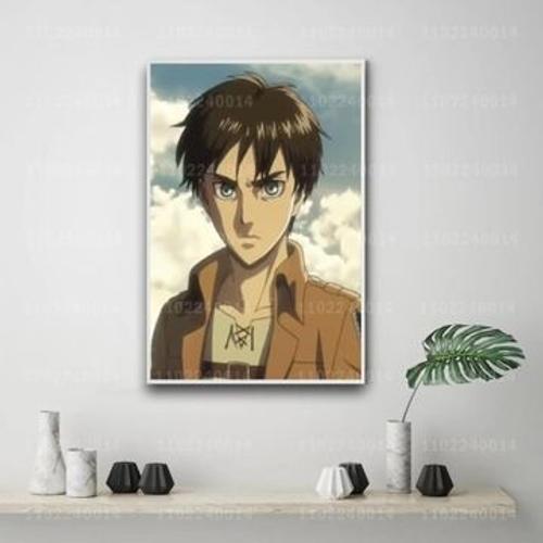 Affiche de dessin anim¿¿ manga Eren Reiner sur toile,mpression mura... on Productcaster.