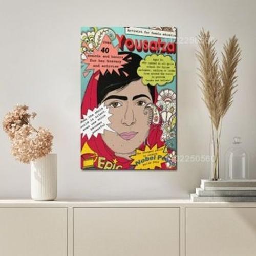 Affiche toile Malala activiste peinture d¿¿cor,mpression murale Pos... on Productcaster.