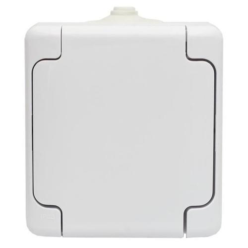 Prise simple étanche IP54 avec clapet IP54 Blanc BRYZA KOS on Productcaster.