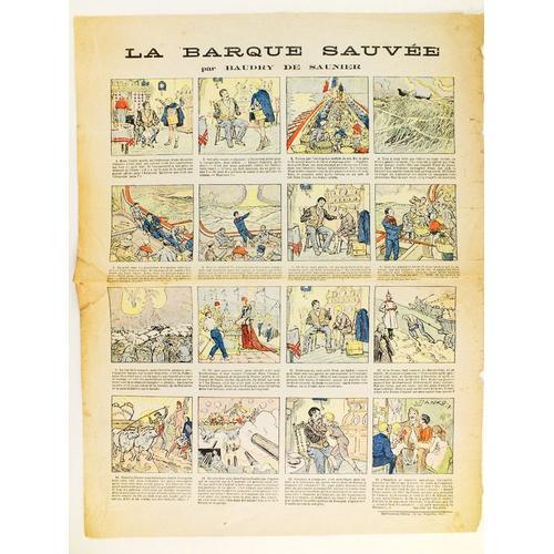 La Barque Sauvée Par Baudry De Saunier Affichette De Soutien À L'e... on Productcaster.