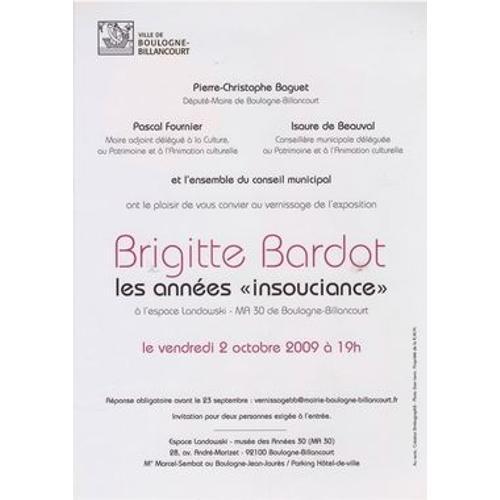 Invitation Exposition Brigitte Bardot on Productcaster.