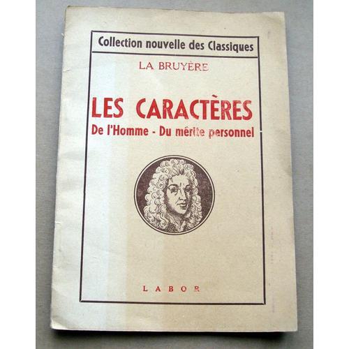 Les Caracteres De L'homme-Du Mérite Personnel .N°38 Collection Nouv... on Productcaster.