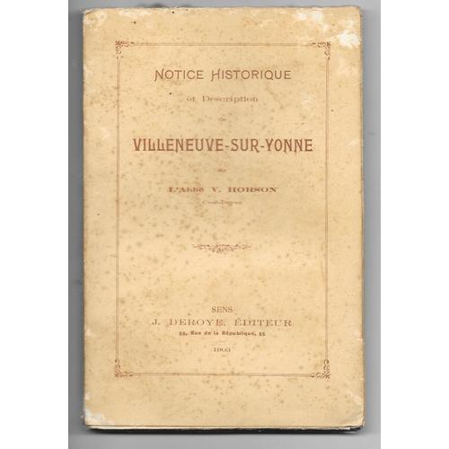 Notice Historique Et Description De Villenueve-Sur-Yonne on Productcaster.