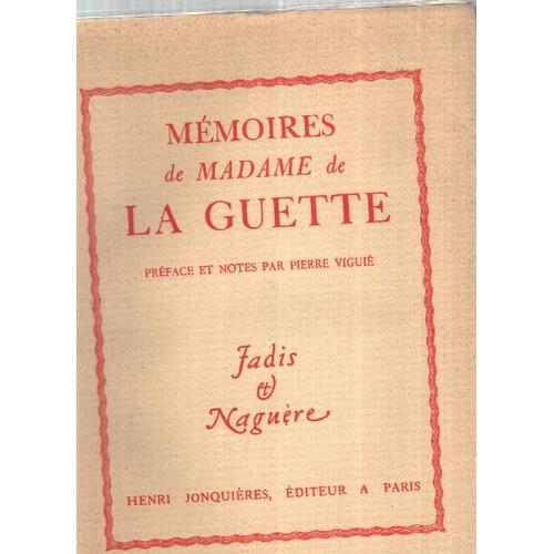 Memoires De Madame De La Guette on Productcaster.