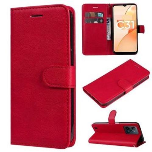 Coque En Cuir Aimant Pour Realme C31 on Productcaster.