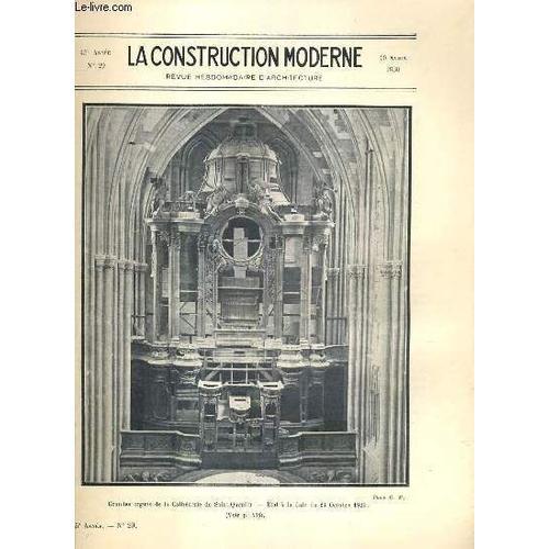 La Construction Moderne - 45e Volume (1929-1930) - Fascicule N°29 -... on Productcaster.