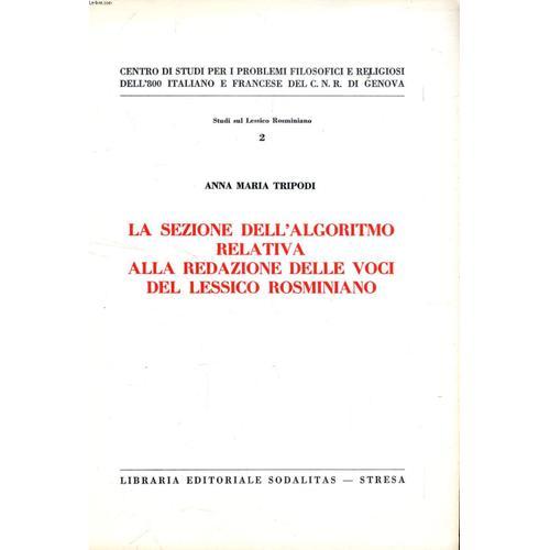 La Sezione Dell'algoritmo Relativa Alla Redazione Delle Voci Del Le... on Productcaster.