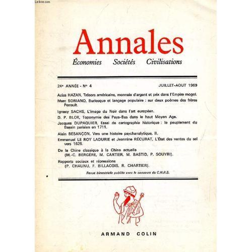 Annales, Economies, Societes, Civilisations, 24e Annee, N° 4, Juill... on Productcaster.