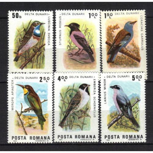 Roumanie 1983 : Oiseaux Du Delta Du Danube - Série Entière De 6 Ti... on Productcaster.