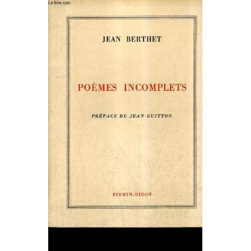 Poemes Incomplets 1926-1971. on Productcaster.