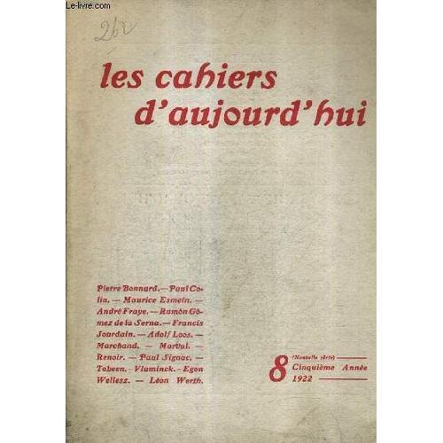 Les Cahiers D'aujourd'hui N°8 5e Annee 1922 Nouvelle Serie - Madama... on Productcaster.