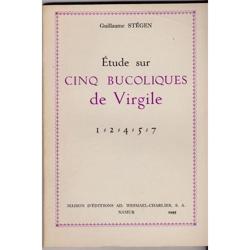 Etudes Sur Cinq Bucoliques De Virgile Stegen on Productcaster.