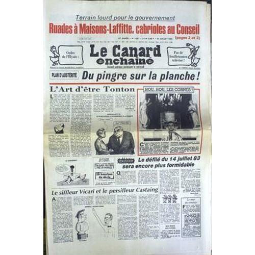 Canard Enchaine (Le) N° 3221 Du 21/07/1982 - Ruades A Maisons-Laffi... on Productcaster.