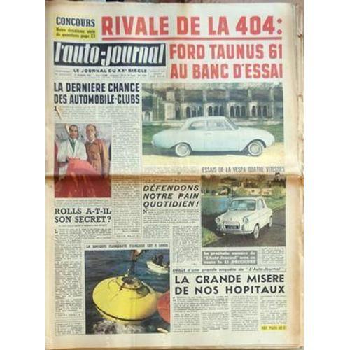 Auto Journal (L') N° 260 Du 01/12/1960 - Rivale De La 404 / Ford Ta... on Productcaster.